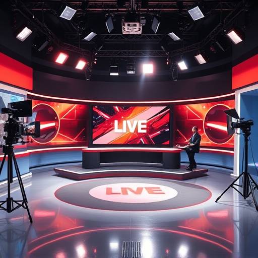 Estudio de noticias en vivo